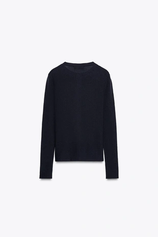 Кардиган из 100% шерсти в рубчик- Заказать в России