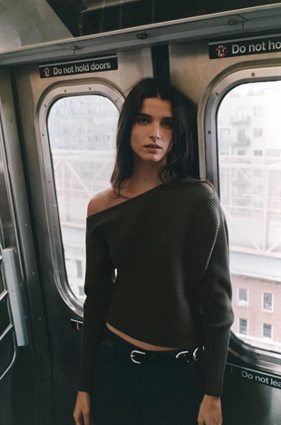 Асимметричный топ в рубчик- Заказать в России