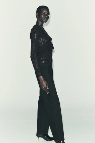 Кружевной топ с воланами- Заказать в России