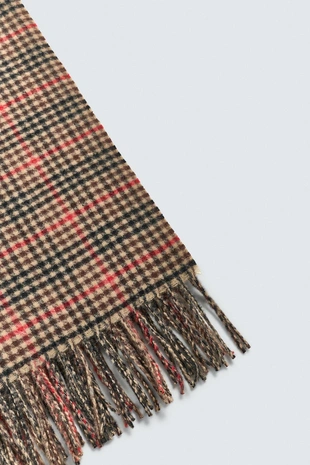 Шарф в клетку из вискозной смеси- Заказать в России