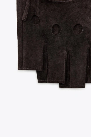 Митенки из 100% замши- Заказать в России