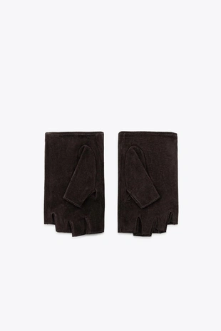 Митенки из 100% замши- Заказать в России