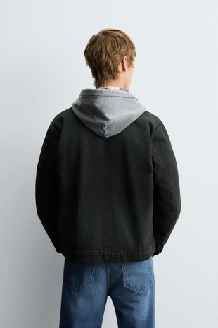 Джинсовая куртка-рубашка на молнии