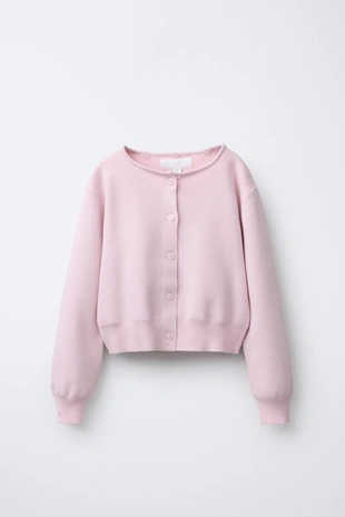 Купить Zara Трикотажный кардиган со съемным воротником из искусственного меха