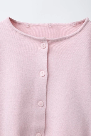 Трикотажный кардиган со съемным воротником из искусственного меха- Заказать в России