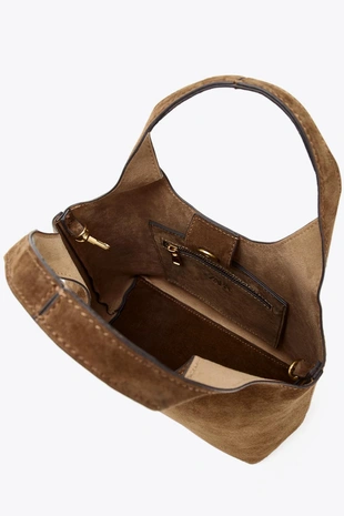 Мини-сумка-шопер из замши- Заказать в России