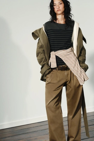 Брюки чинос с низкой посадкой- Заказать в России