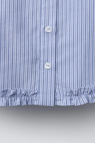 Рубашка в полоску с оборками- Заказать в России
