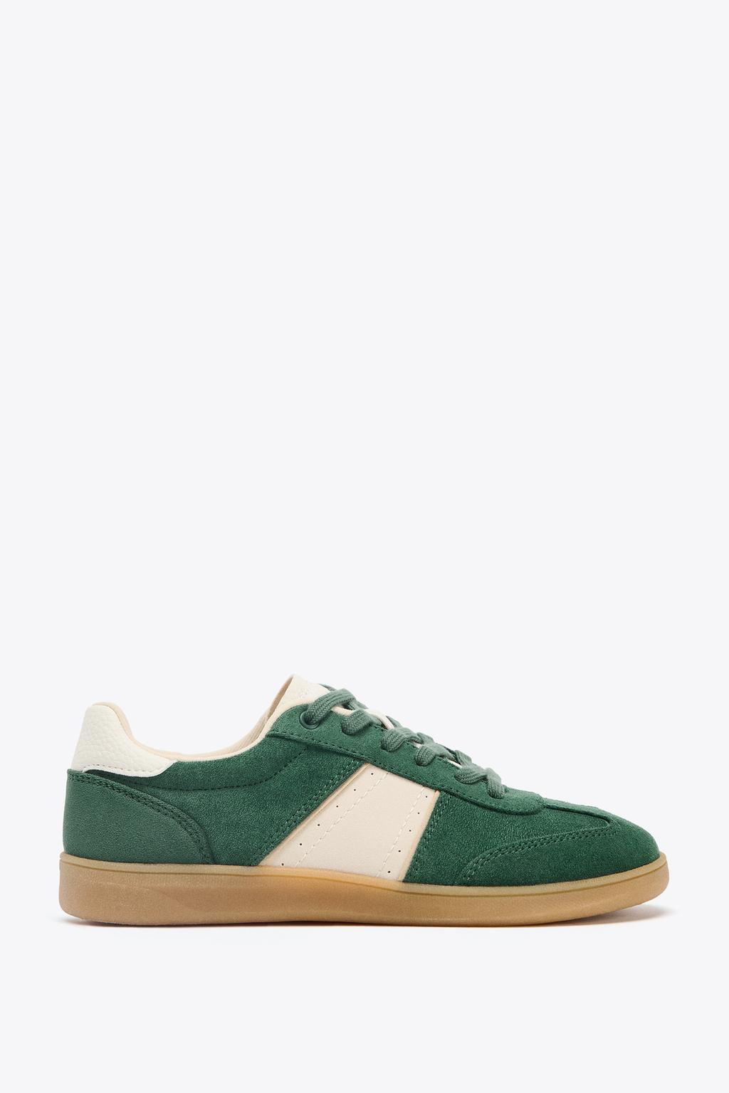 Zara Разноцветные кроссовки - Цвет зеленый - green | 5427/610