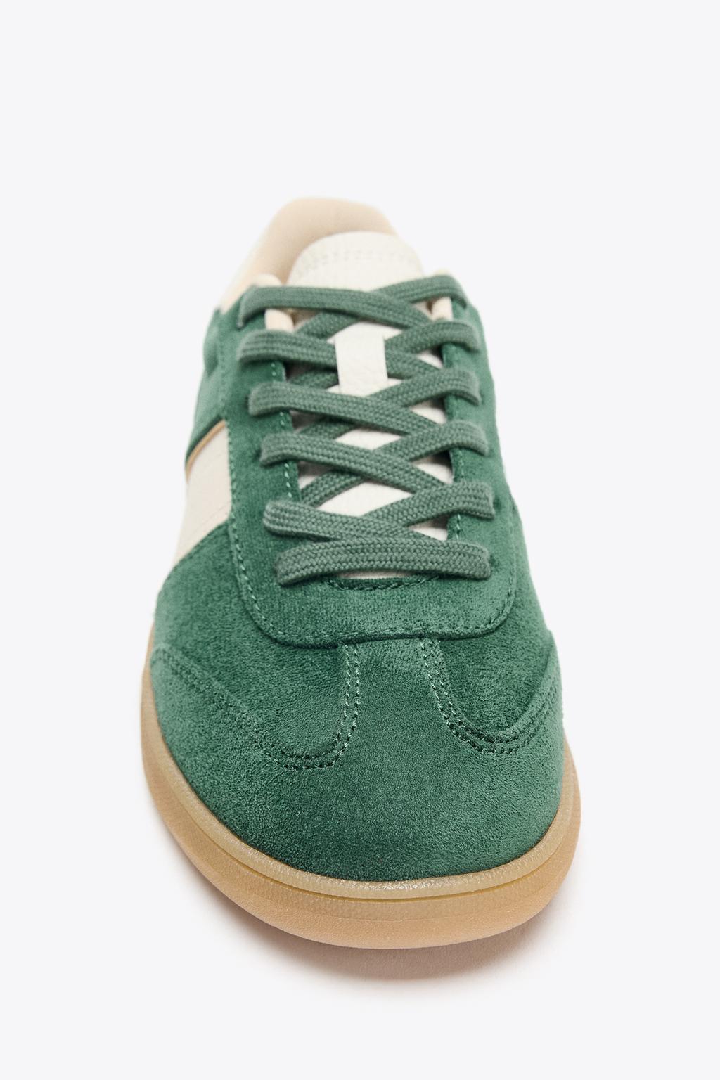 Zara Разноцветные кроссовки - Цвет зеленый - green | 5427/610