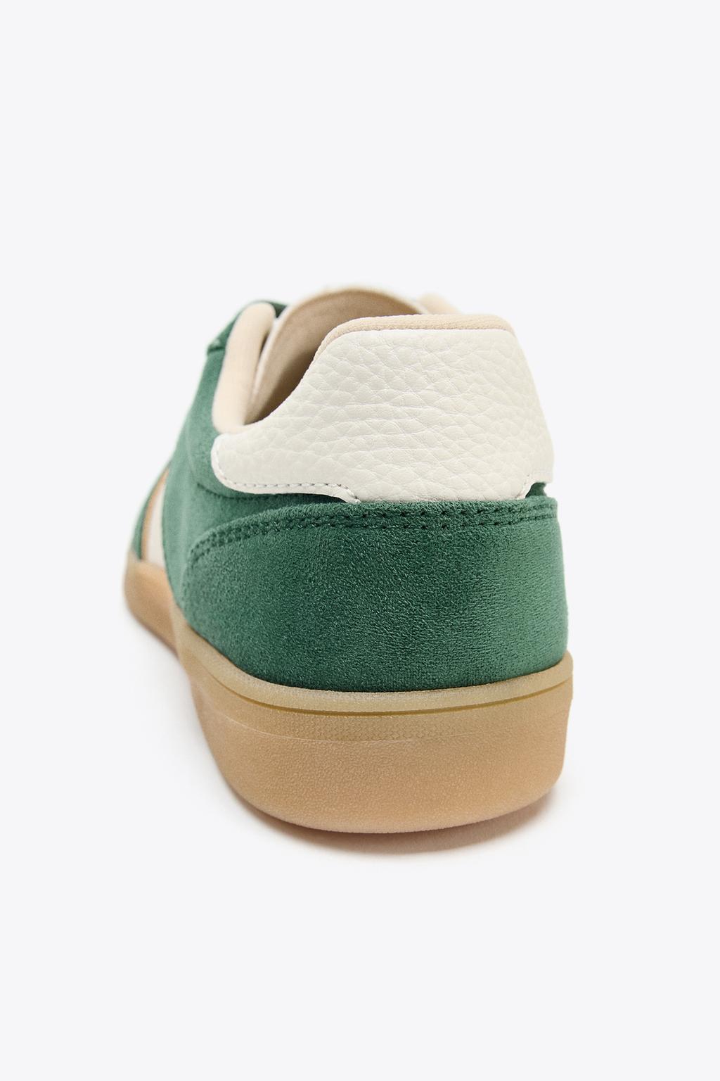 Zara Разноцветные кроссовки - Цвет зеленый - green | 5427/610
