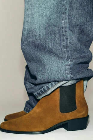 Замшевые ботинки челси- Заказать в России