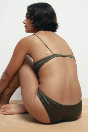 Трусы текстурные с шелком- Заказать в России