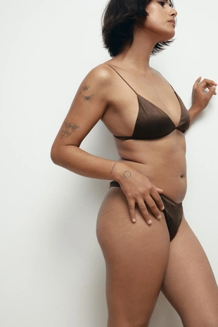 Треугольный шелковый бралетт- Заказать в России