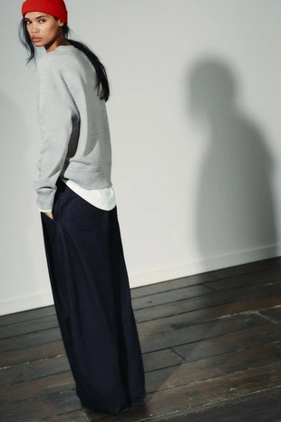 Комбинированная толстовка из мягкой ткани- Заказать в России