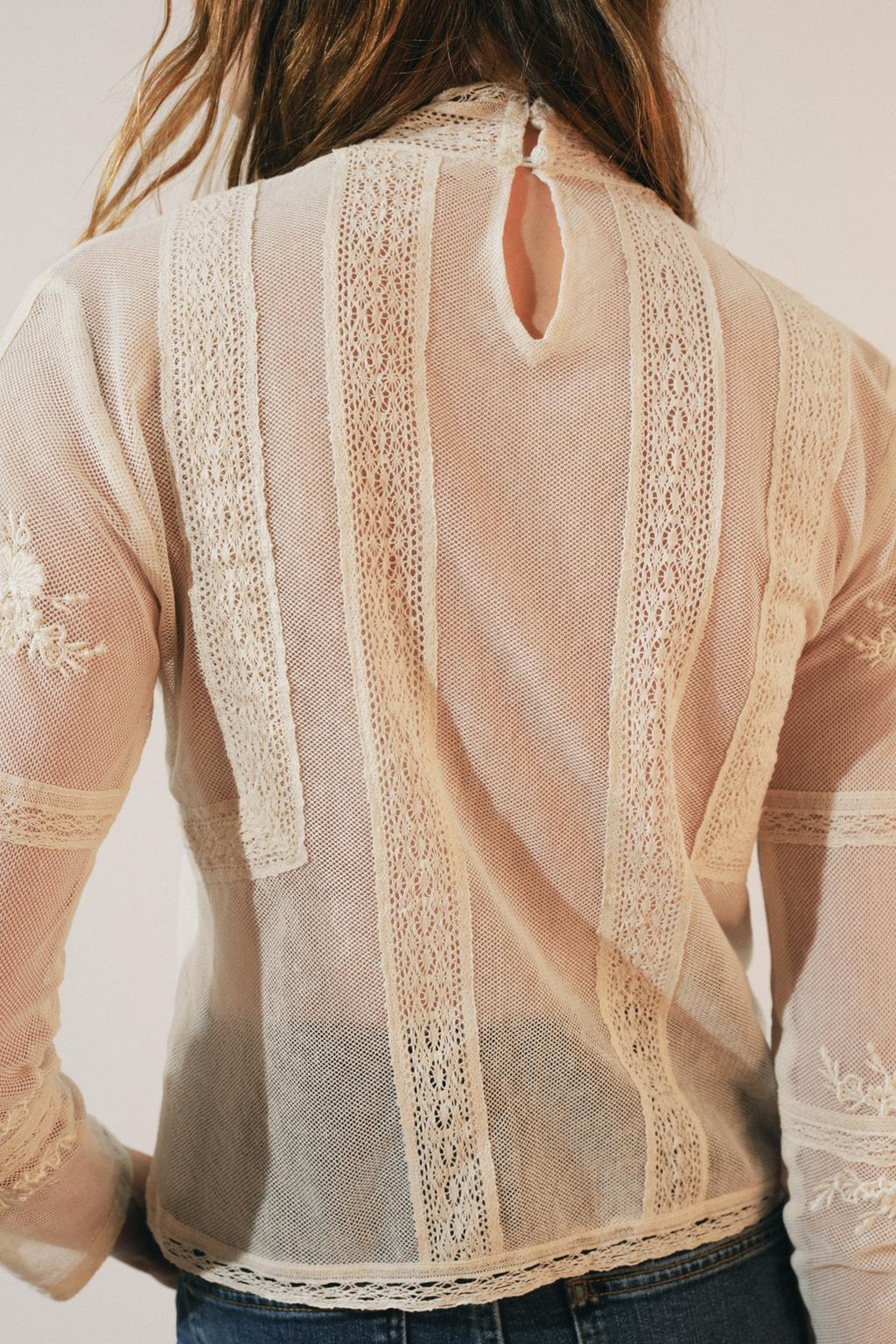 РОМАНТИЧНАЯ БЛУЗА С КРУЖЕВОМ — ZW COLLECTION