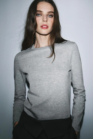 Футболка INTERLOCK с длинными рукавами- Заказать в России