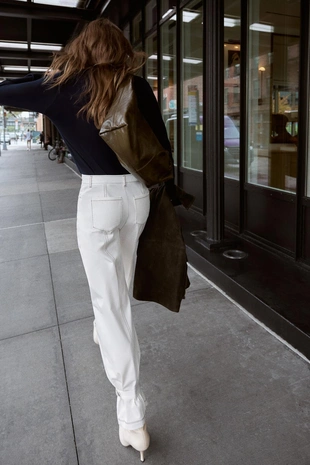 Брюки с контрастной строчкой- Заказать в России