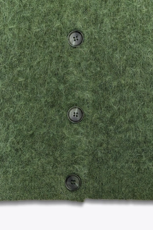 Кардиган из пряжи с короткими рукавами- Заказать в России