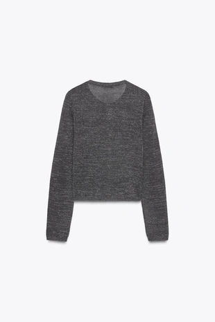 Куртка с металлизированной нитью и пуговицами- Заказать в России