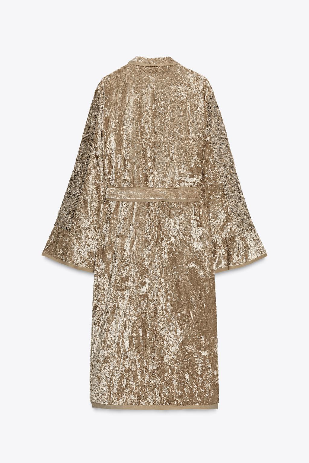 БАРХАТНОЕ КИМОНО С ВЫШИВКОЙ ZW COLLECTION LIMITED EDITION