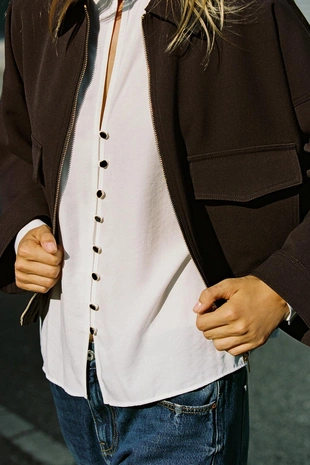 Рубашка с подплечниками- Заказать в России