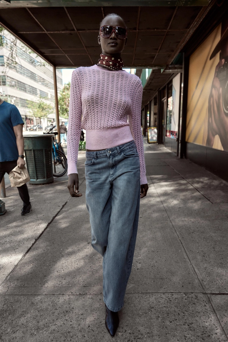 Свитер из вязаного полотна с шерстью и альпакой