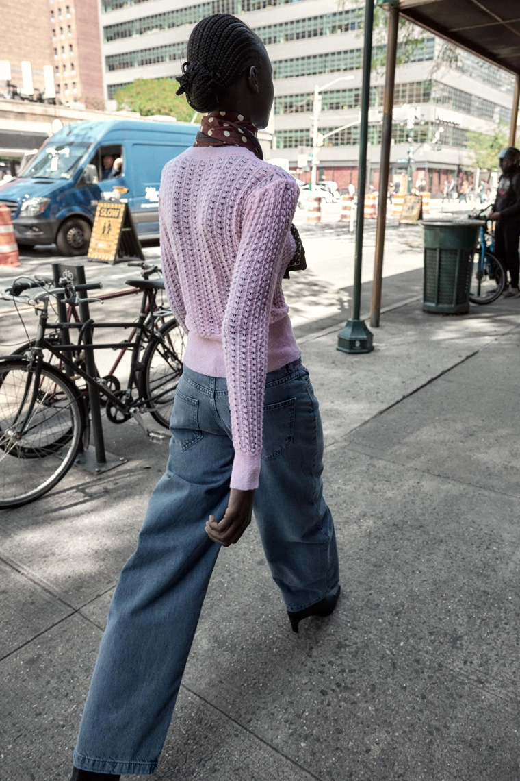 Свитер из вязаного полотна с шерстью и альпакой