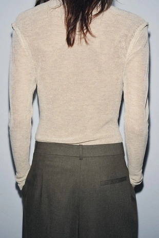 Трикотажный свитер с воротником «перкинс»- Заказать в России