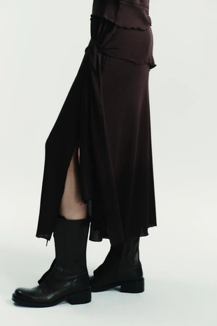 Юбка миди из мягкой ткани- Заказать в России