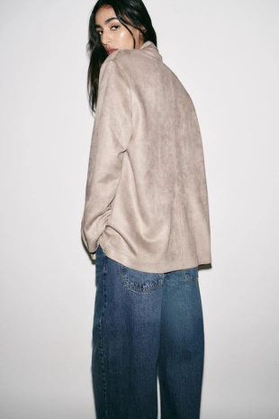 Блейзер из искусственной замши- Заказать в России