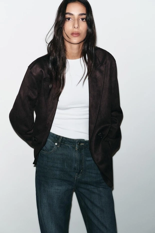 Блейзер из искусственной замши- Заказать в России