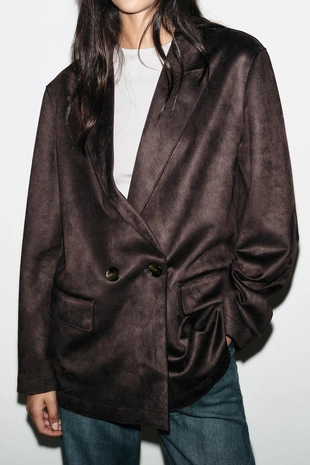 Блейзер из искусственной замши- Заказать в России