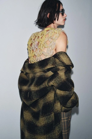 Топ-жилет с эффектом деграде, вязаный крючком