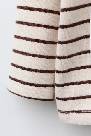 Футболка в полоску с мишкой- Заказать в России