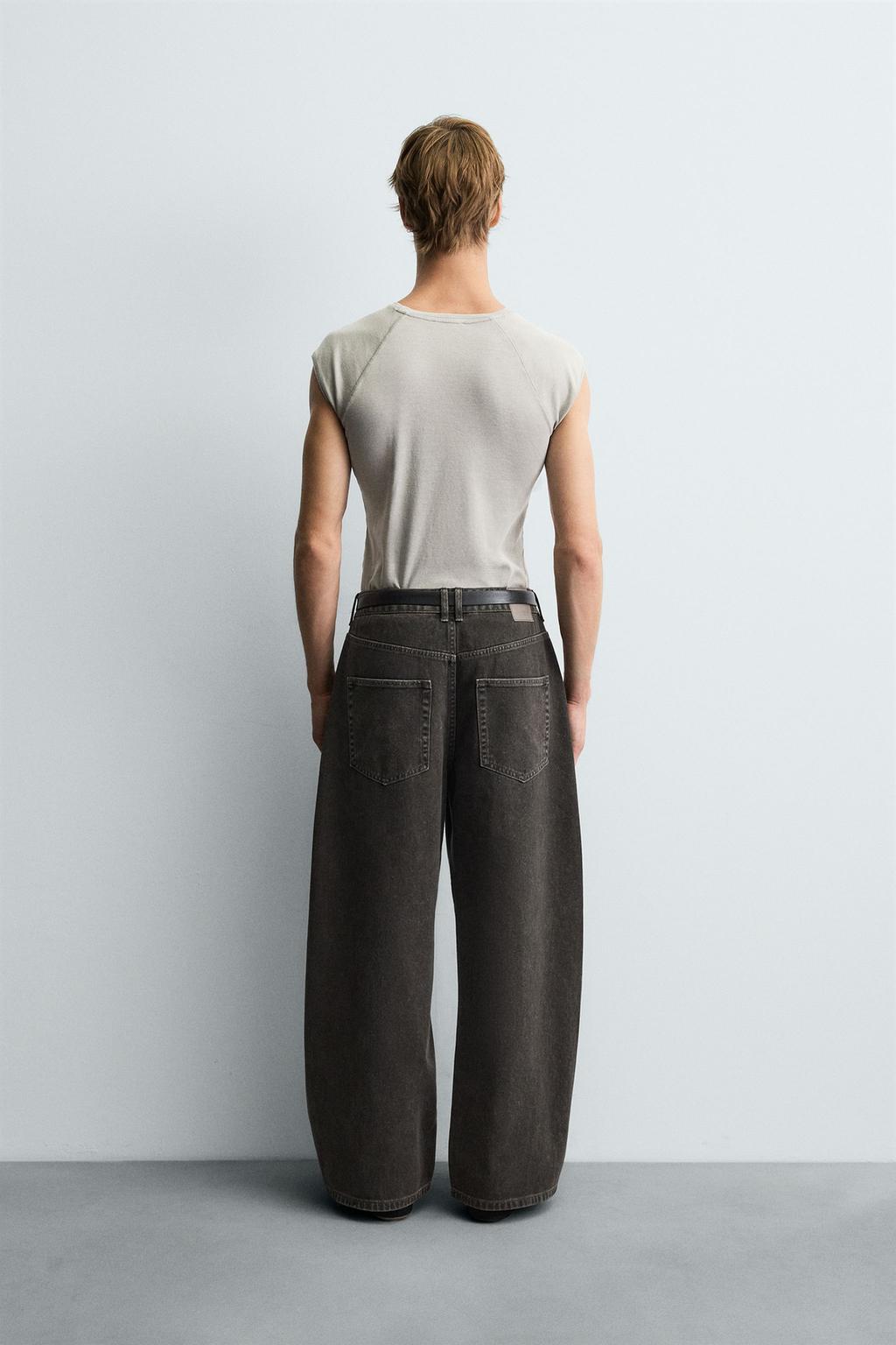 БРЮКИ RELAXED FIT СО СМЕЩЕННЫМ ШВОМ