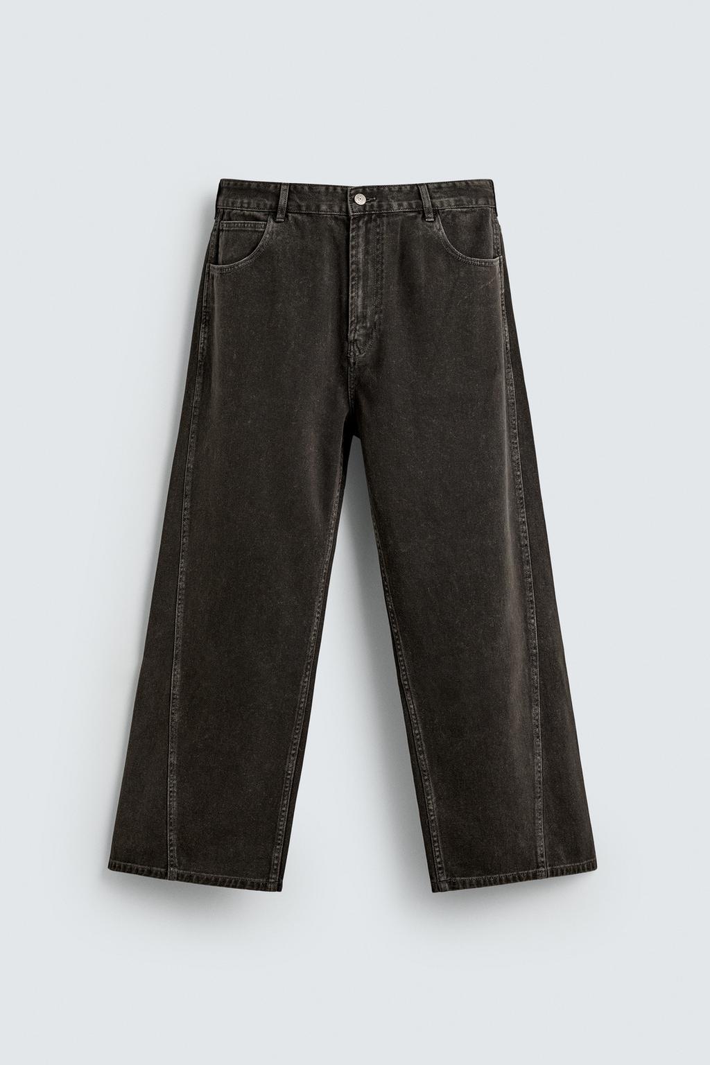 БРЮКИ RELAXED FIT СО СМЕЩЕННЫМ ШВОМ