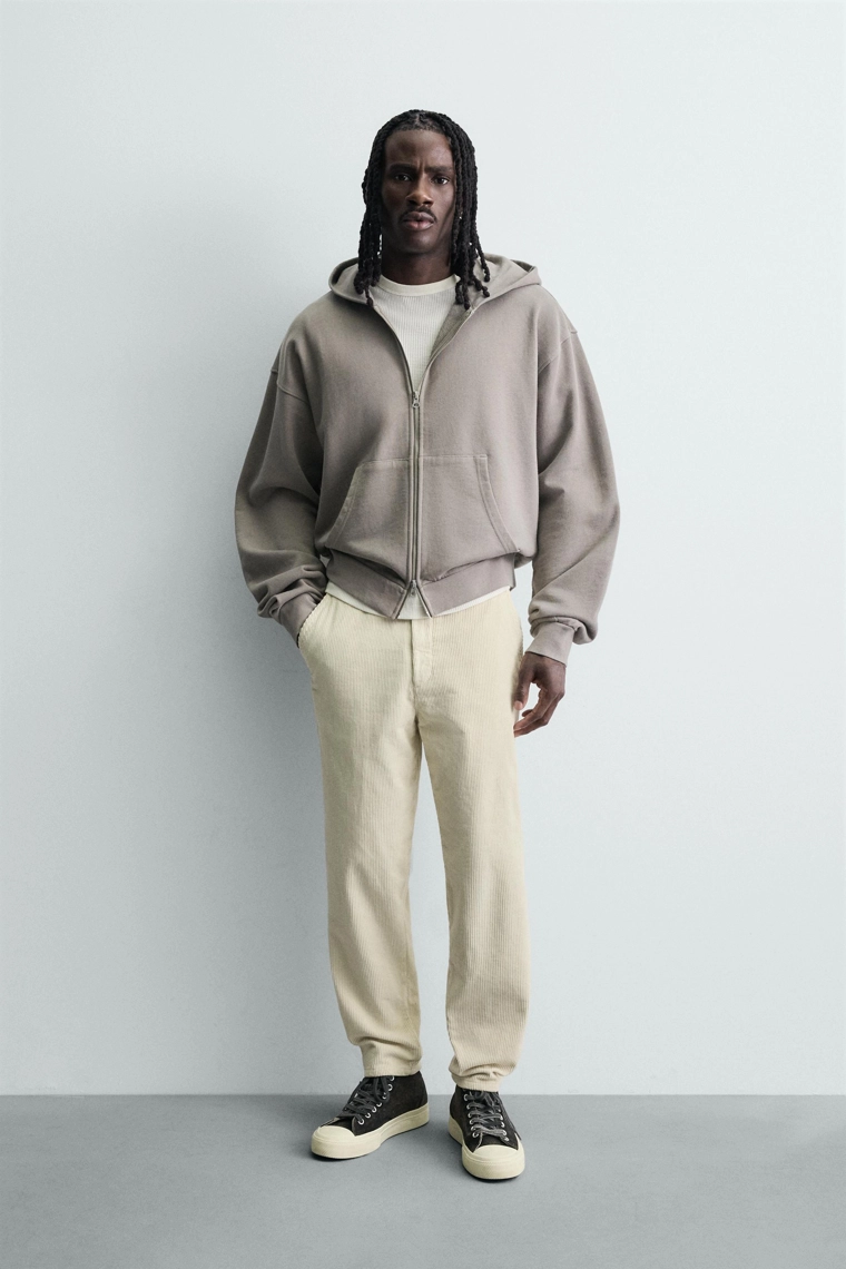 Вельветовые брюки кроя carrot fit