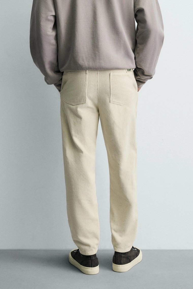 Вельветовые брюки кроя carrot fit