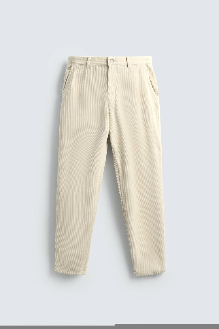 Вельветовые брюки кроя carrot fit