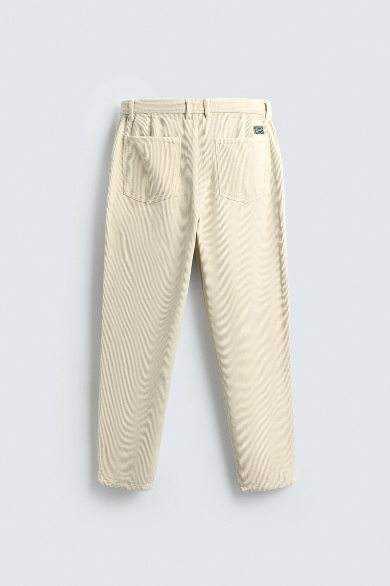 Вельветовые брюки кроя carrot fit