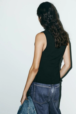 Топ облегающего кроя с застежкой-молнией- Заказать в России