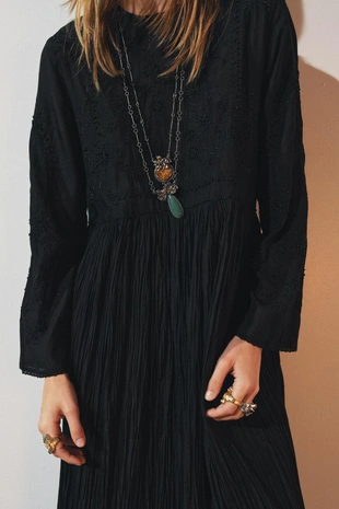 Платье с вышивкой и бусинами — ZW COLLECTION- Заказать в России