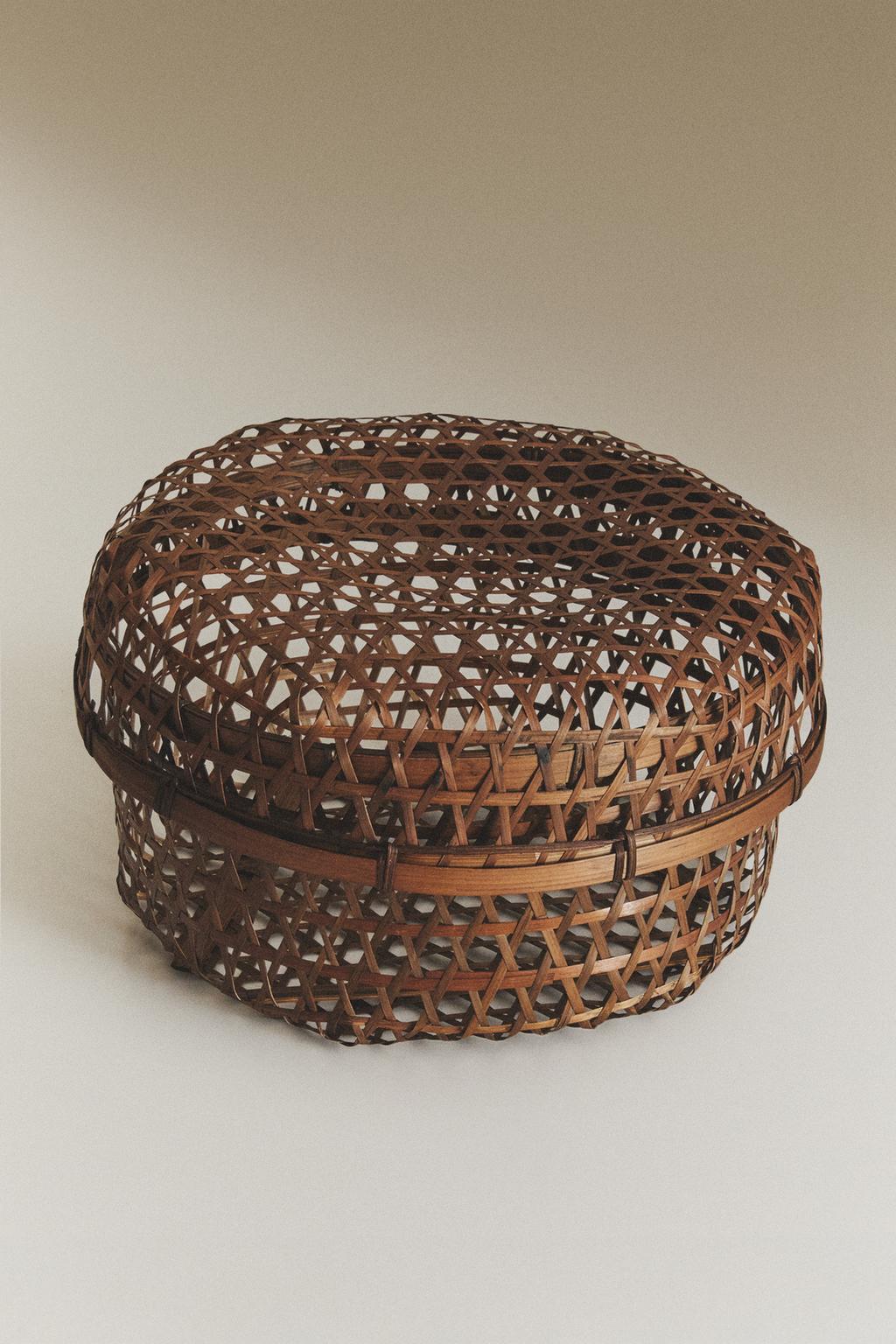Корзина из бамбука с крышкой