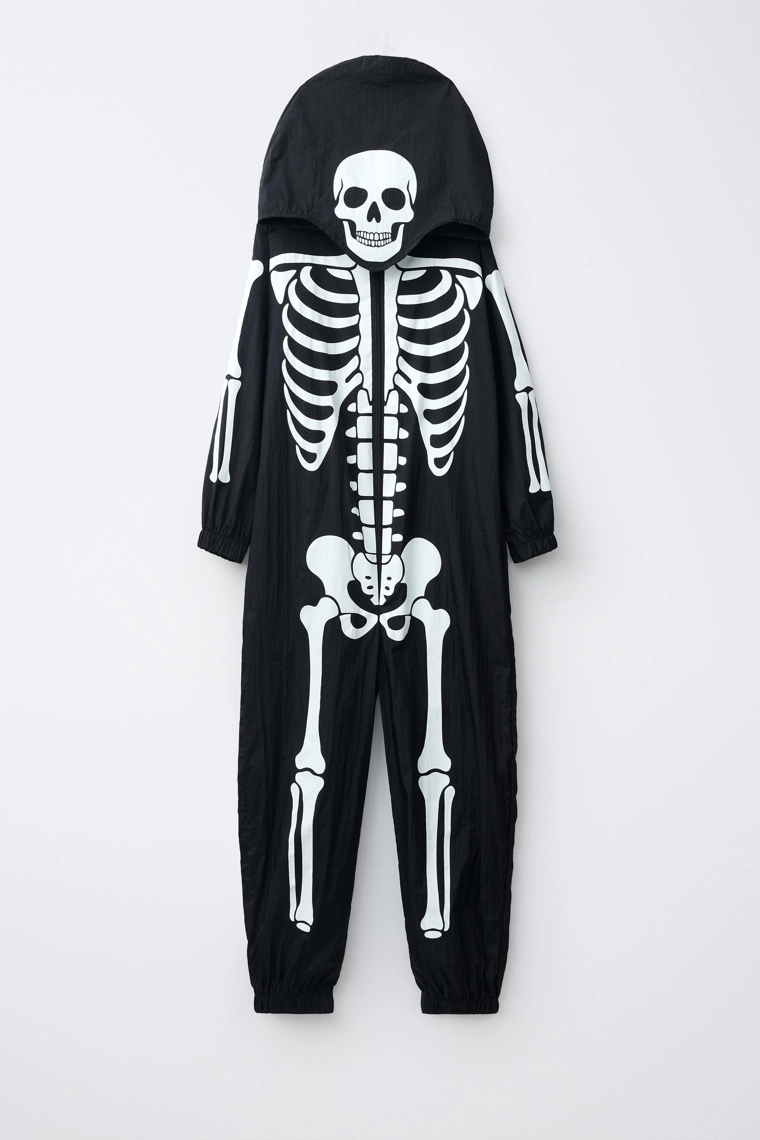 Костюм-пижама «светящийся в темноте скелет»