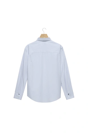 Рубашка классического кроя из поплина- Заказать в России