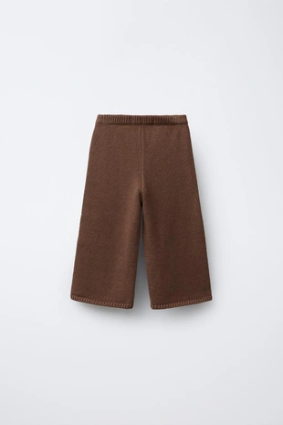 Трикотажные брюки с вышивкой в виде цветов- Заказать в России