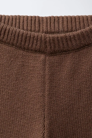 Трикотажные брюки с вышивкой в виде цветов- Заказать в России