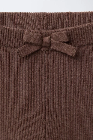 Chocolate | 2582/445/717 - Zara Трикотажные легинсы с бантом