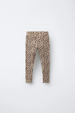 Купить Zara Легинсы в рубчик с принтом